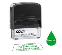Colop C40 58 x 22mm - - Personalised Custom Made Self-Inking Business Address Rubber Stamp - Up to 5 Lines of Text Same Day Dispatch if Ordered Before noon