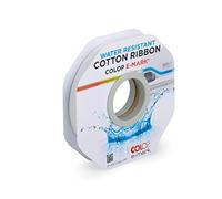 Colop E-mark Cotton Ribbon, Water-Repellent, White, 15 mm x 25 m, Pack of 1, for Printing E-mark