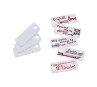 COLOP e-Mark Plastic Signs with Holes 45 x 18 mm for Printing with The e-Mark, 1 Pack = 20 Pieces