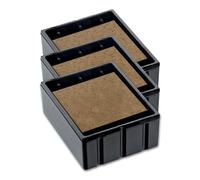 COLOP E/Q12 Replacement Ink Pads - Pack of 3 EQ12 Refill Pads Compatible with Printer Q 12 (Dry - No Ink)