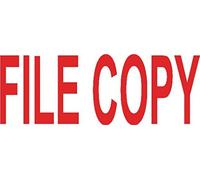 Colop "File Copy" Green Line Word Stamp - Red