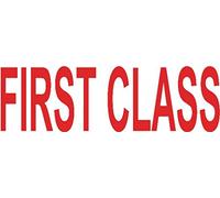 Colop"First Class" Green Line Word Stamp - Red,38 x 14mm