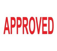 Colop Green Line Word Stamp Approved Red C144837APP
