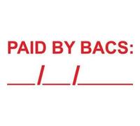 Colop Word Stamp Green Line Paid By Bacs