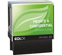 COLOP Green Line PRIVATE & CONFIDENTIAL Stamp - Red Ink | 148220 | 37x13mm Eco-Friendly Office Word Stamp