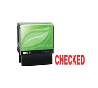 COLOP Green Line Word Stamp CHECKED Red C144837CHE
