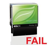 Colop Green Line Word Stamp Fail Imprint 38x14mm Red