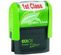 Colop Green Line Word Stamp FIRST CLASS Imprint 38x14mm Red Ref 1092704060