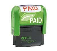 COLOP Green Line Word Stamp PAID Red GLP20PAID