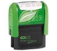 Colop Green Line Word Stamp PAID Imprint 38x14mm Red Ref 1092704040