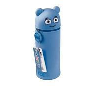 Colop MARKY C169879 Emoji Design Soft and Durable Silicone Pencil Case for Pens, Pencil Case, Pen Holder, Blue