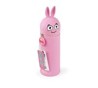 Colop MARKY C169880 Emoji Design Soft and Durable Silicone Pencil Case for Pens, Pencil Case, Pen Holder, Pink