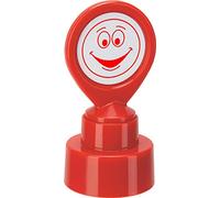 COLOP motivational stamp - Happy Face - Red ink | 147165 | Teacher reward smiley school stamper