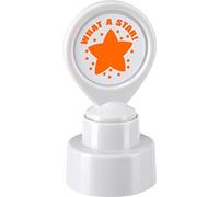 COLOP motivational stamp - What a star - Orange Ink | 147169 | Teacher reward school stamper