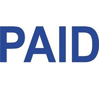 Colop "Paid" Green Line Word Stamp - Blue