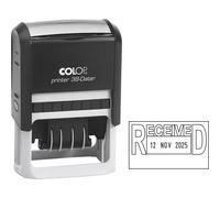 Colop Printer 38 Self-Inking Date And Message Stamp (Received With 4Mm Adjustable Date) Impression Size 33X56mm Black Ink - C133751rec