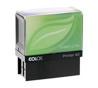 Colop Printer 40 Green Line Custom Stamp Self-Inking 6 Lines Text Imprint 58x22mm Ref 1084802204