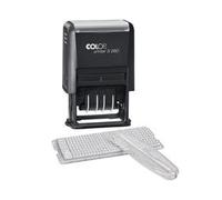 Colop Printer S260 DIY Text Date Stamp Black with Red/Blue Pad 171141