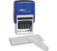 COLOP S260 Date Stamp Set - Blue & Red Ink | 105732 | 45x24mm DIY Date Stamp Kit | Create Your Own Self-Inking Date Stamp