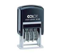 COLOP S120 Mini Dater Stamp - Black Ink | 104732 | 4mm Adjustable Self-inking Date Stamp | Manually Adjustable - Runs for 12 Years