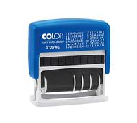 Colop S120/WD MiniInfoDater Letter Height 4 mm Ink Pad Blue/Red 12 Texts