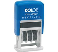 COLOP S160/L1 RECEIVED Mini Dater Stamp - Blue/Red | 105241 | 2 Colour Office Date Stamp