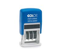 COLOP S160 Mini Date Stamp with Scanned Text Blue/Red