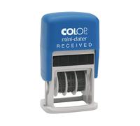 COLOP Self Inking Mini Text and Date Stamp RECEIVED S160L1