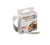 COLOP white glossy endless labels | 155361 | 14mm x 8 metres | Splash and scratch resistant