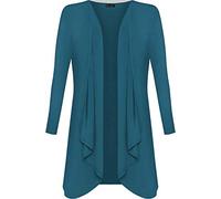 Colop Womans Hanky Hem Jersey Long Sleeve Top Waterfall Open Cardigan UK 8-26 (Silver Grey, 20-22)