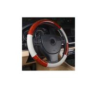 (COLOR 2) Newest Universal Deluxe Burl Wood Hyper-Flex Core Steering Wheel Cover