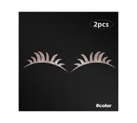 (Color) 2Pcs Bling Car Headlight Eyelashes Stickers Fake Eyelash Decal Decoration Car Accessories for Vehicle Body Sticker Windshield