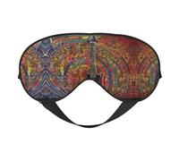 Color Acoustic and Guitar Print Soft Eye Mask – Adjustable Strap, Elastic Nighttime Shade for Meditation, Travel, and Yoga