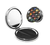 Color Acoustic And Guitars Fashion And Exquisite Pocket Mirror, Compact And Practical