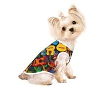 Color Acoustic and Guitars print Dog Clothes T Shirts for Small Dogs Breathable Puppy Kitten Dog Shirts for Pet Dogs Cats