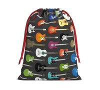 Color Acoustic And Guitars Ultra Soft Velvet Gift Bag, Comfortable To The Touch, Reusable