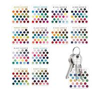 Color Analysis Card - Season Template Palette Guide, 12 Piece 6cm 120g Clear Acrylic Swetch, Portable Makeup Outfit Matching Tool, Keyring Pocket Fashion Coordinator | Lipstick Eyeshadow Tester for St