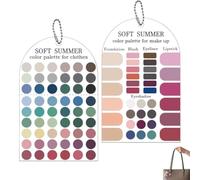Color Analysis Template Cards 2 Pieces Double-sided Guide