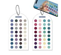 Color Analysis Template Cards | Double-Sided Scratch-Proof Guide | with Bead Chain Acrylic Color Analysis Personal Palette Card - for Outfit, Makeup, Clothing, Shopping, Friends