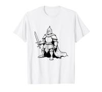Color and Paint Your own Knight DIY Value Graphic T-Shirt, Men, White, S