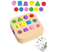 Color and Shape Recognition Toy - 1100g Wooden Sorting Game, 26x25x6cm Color Sorting Games | Parent Child Interactive Training Toys for Girl Boy Baby Toddler Kid Birthday Christmas Preschool Learning