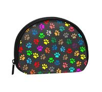 Color Animal Paws PrintSmall Makeup Sanitary Napkin Storage Bag,Women's Cosmetic Coin Purse