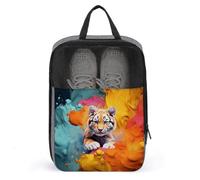 Color Animation Shoe Bag Travel Shoe Organizer Water-Resistant Shoe Pouch with Zipper Sneaker Dust Bag, gray, One Size, Modern