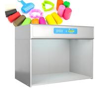 Color Assessment Light Box, 4/5/6 Light Sources for Textile Printing, LED Display Cabinet for Color Matching Fabric, Leather, Plastic