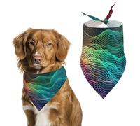 Color Background Dog Bandana Triangle Dog Scarf Washable Polyester Dog Bibs Cute Pet Bandana for Medium Large Dogs Puppy and Cats