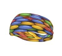 Color Ball Puzzle Sports Sweatband, Unisex Headbands for Men and Women,Stretchy, Breathable, and Moisture-Wicking