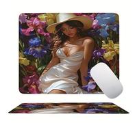 Color Beauty Mouse Mat 20 x 15 cm Ultra Thin, with Stitched Edges Office Mouse Pad, Non-Slip Rubber Base, Waterproof & Washable, Home Desk Accessories, Aesthetic with Design Mousepad 200x150mm s0z-20