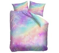 Color Bedding Duvet Cover Sets King 230x220 cm Rainbow Tie-Dye Gradient 3D Printed Microfiber Quilt Cover Set for Kids Teens, Bedroom Decor 3 Pcs Bedding Set with 2 Pillowcases