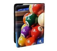Color billiards Passport Holder for Travel,RFID Passport Cover Wallet PU Leather Passport Card Holder Case Cute Passport Protector for Women Men