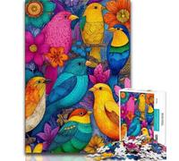 Color Bird 1000 Piece Jigsaw Puzzles for Adults & Teens,Brain Teaser Game Wall Decoration Unique Birthday And Xmas Gifts 75x50cm